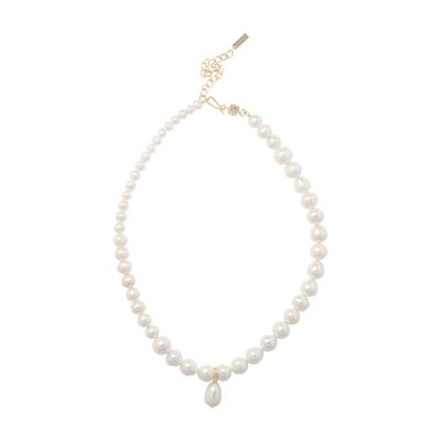 Completedworks Pearl And Zirconia Recycled Gold Vermeil Necklace In Gold
