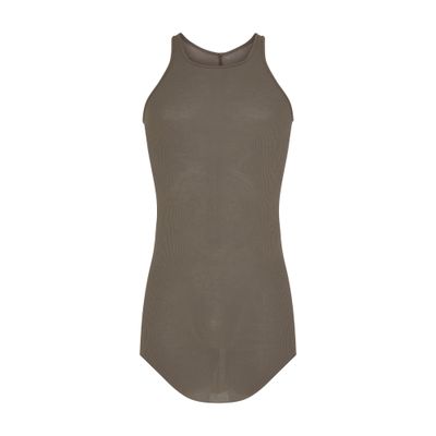 Rick Owens Knit Top Rib Tank In Grey