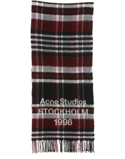 ACNE STUDIOS Check logo scarf