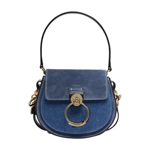 Chloé Tess Shoulder Bag In Denim