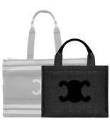 Small cabas Thais in raffia effect textile with Triomphe jacquard - CELINE