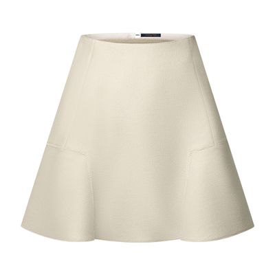 Louis Vuitton Compact Knit Mini Skirt In Beige