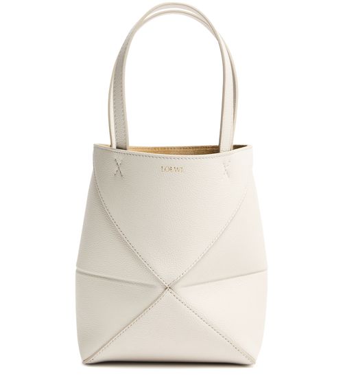 LOEWE Mini Puzzle Fold tote in soft grained calfskin