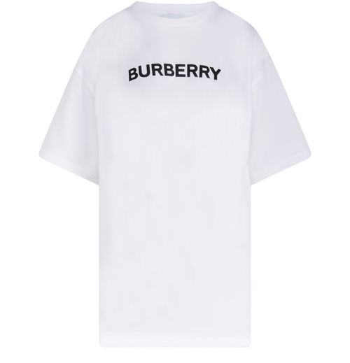 BURBERRY Logo Print Cotton Oversized T-shirt