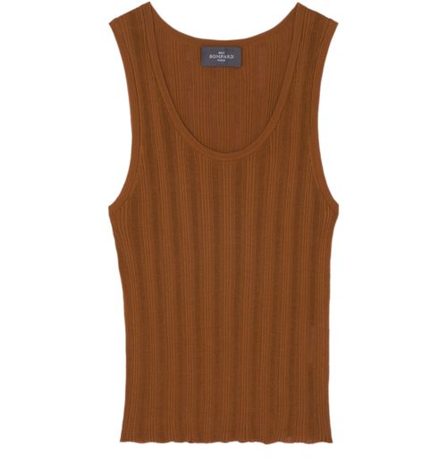 Bompard — Ribbed tank top (Beige)
