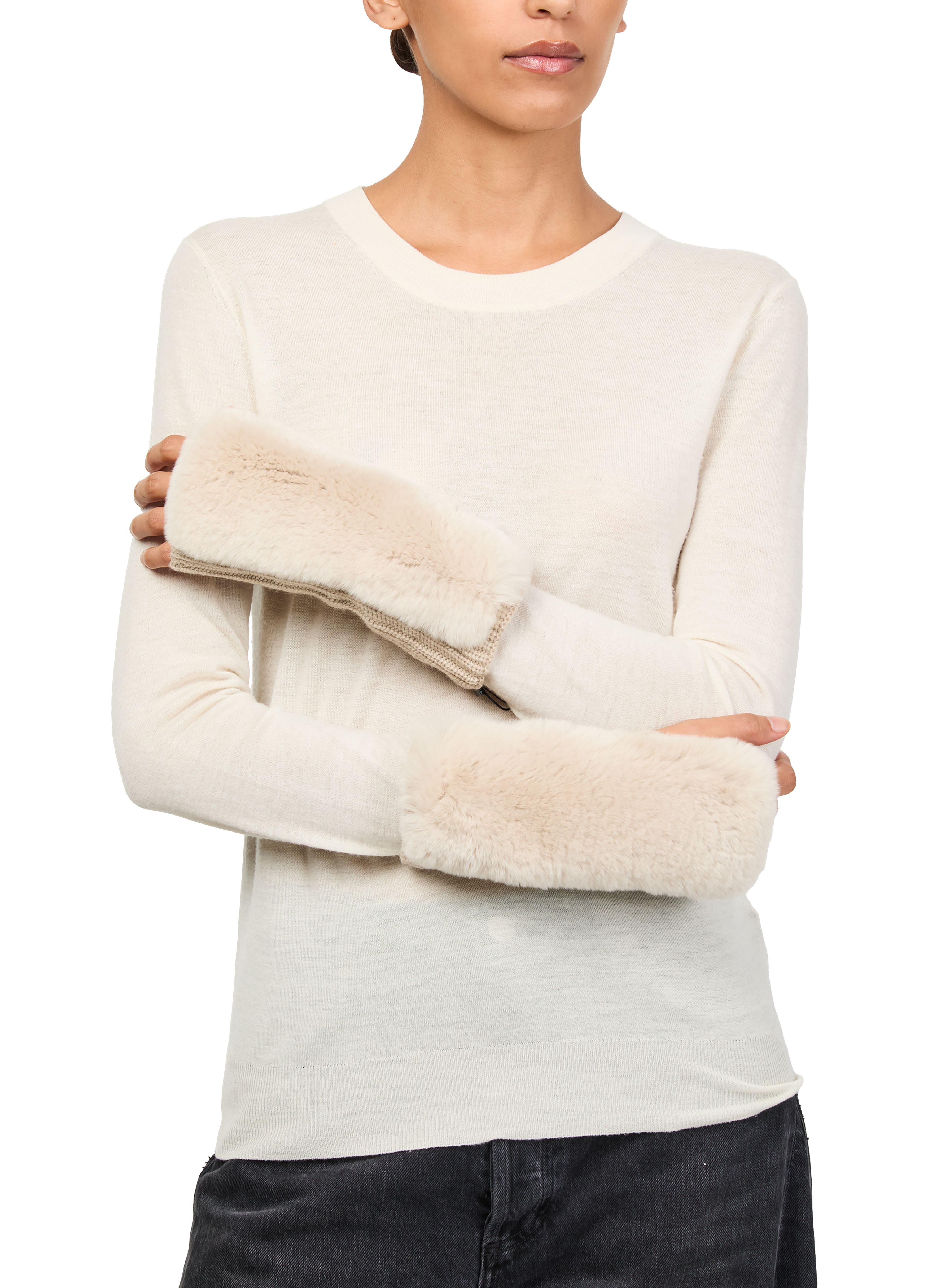 Rex rabbit fur mittens 5