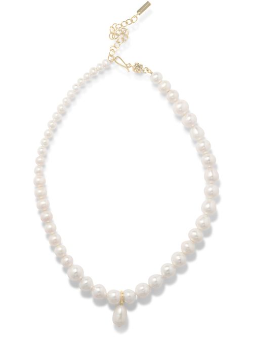 COMPLETEDWORKS Pearl and zirconia recycled gold vermeil necklace