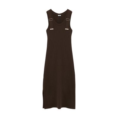 Loewe Sleeveless Midi Dress In Cotton And Elastane