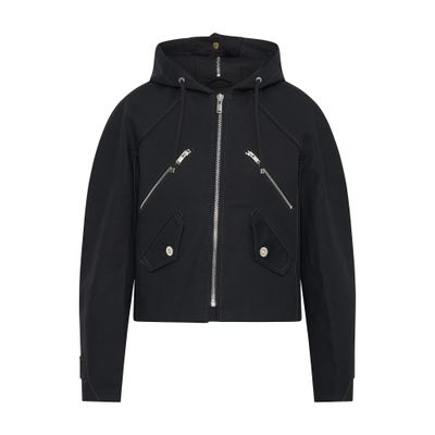 Shop Dion Lee Zip Up Jacket In Black