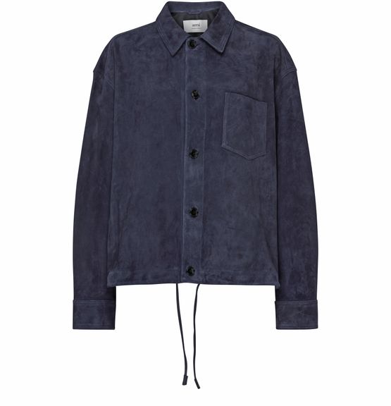 Men s Suede button up overshirt AMI PARIS 24S