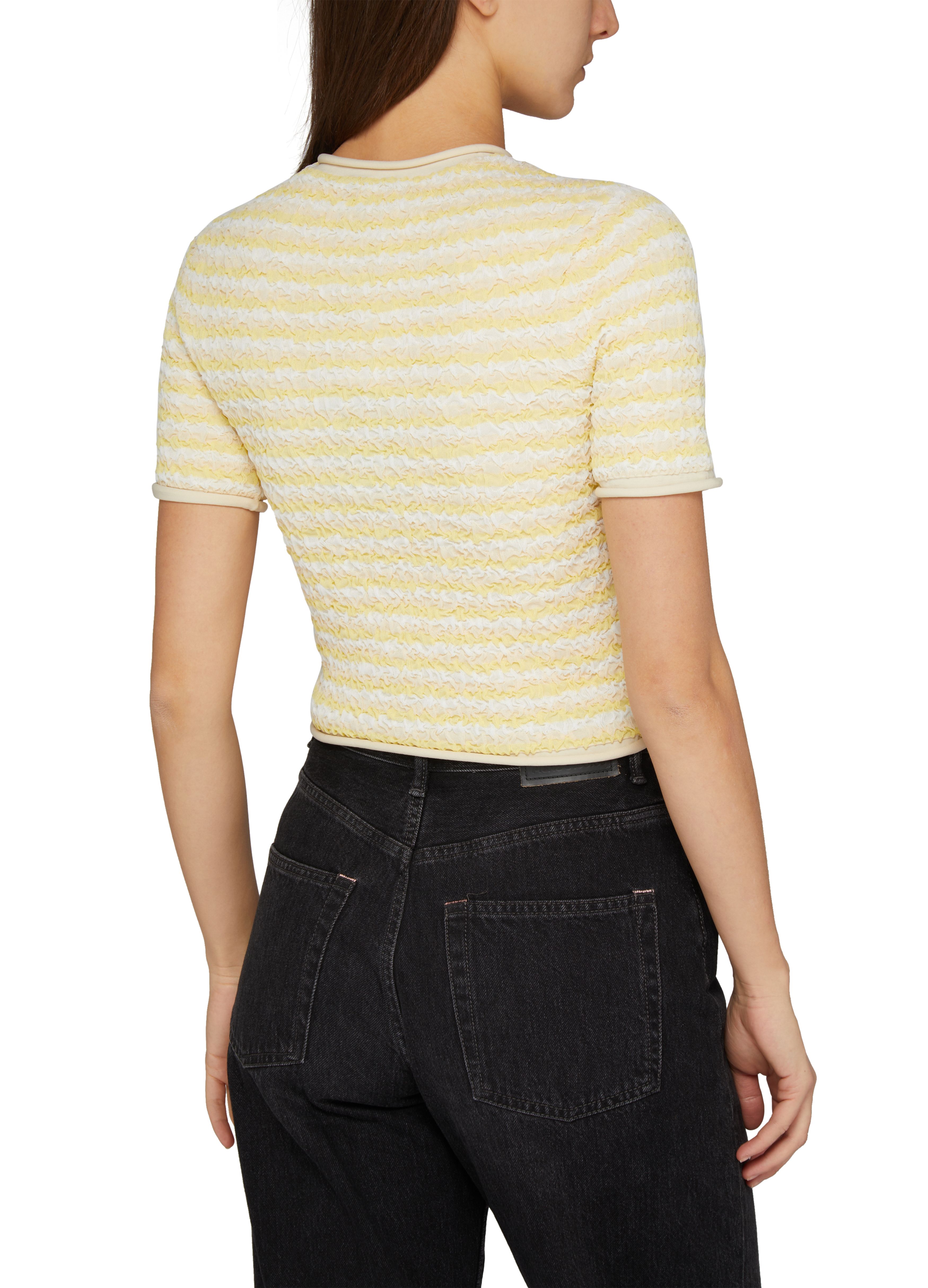 Crinkle Knit Striped Top thumbnail 4