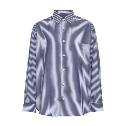Matteau Classic Stripe Shirt - Bci Cotton In Navy_stripe