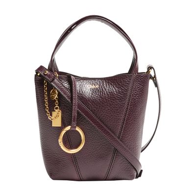 Chloé Spin Grained Leather Tote Bag In Purple