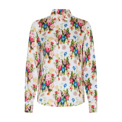 Loewe Flower Print Shirt In Multicolor
