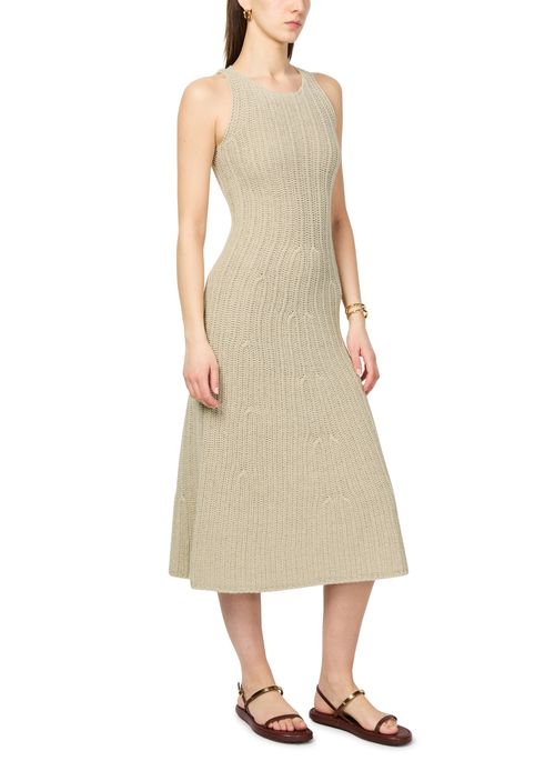 MAX MARA Robe longue en maille de coton et en lin Uccio