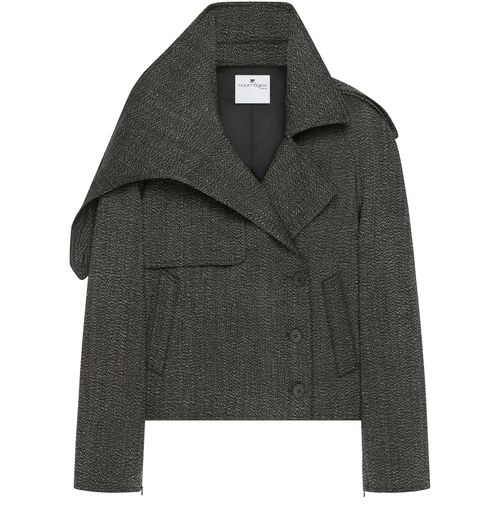 COURREGES Oblique caviar wool coat