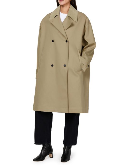 ROHE Garden Coat mit Wildlederkragen