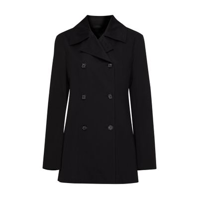 Totême Black Double-breasted Jacket In Black