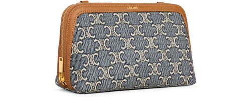 CELINE Clutch on chain in jacquard Triomphe all over