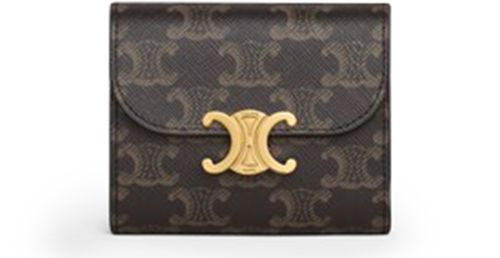 CELINE Small Triomphe wallet in Triomphe canvas