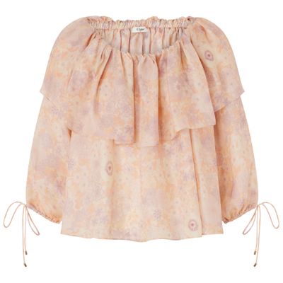 Chloé Cold Shoulder Top In Pink