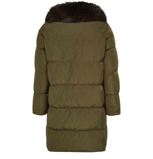 YVES SALOMON Puffer jacket with a fox fur collar