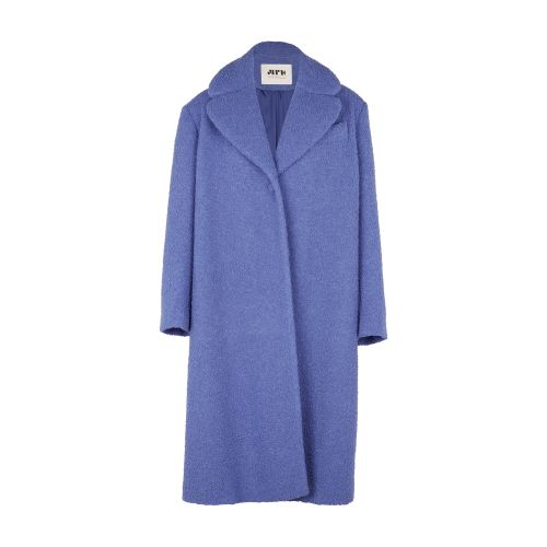 Maison Rabih Kayrouz Curly Wool Coat In Lilac