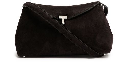 TOTEME T-Lock suede clutch bag
