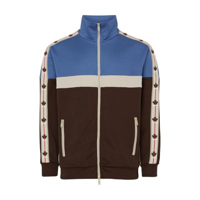Dsquared2 Men's Colorblock Logo Tape Track Jacket In Brown_stone_avio