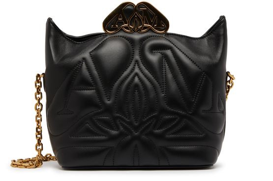 Alexander McQueen Seal Leather Shoulder Bag - Black