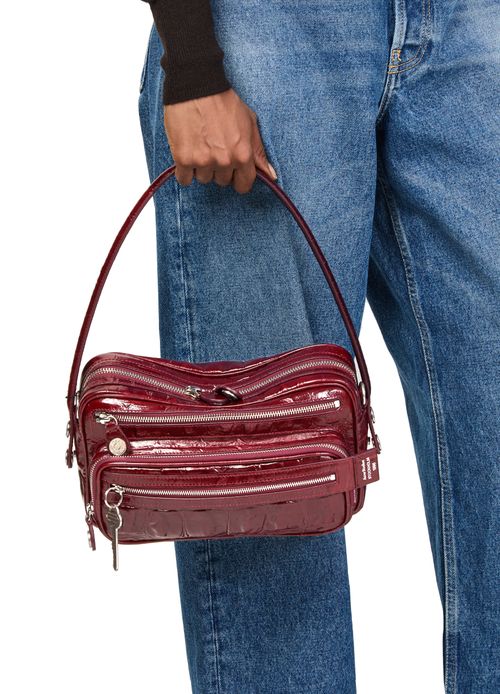 ACNE STUDIOS Schultertasche Camero Party aus Kroko-Leder