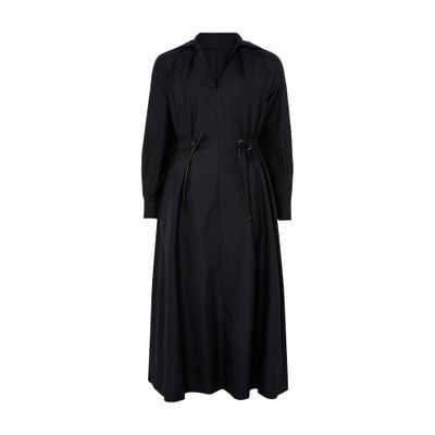 Max Mara Belted Midi Dress In Black