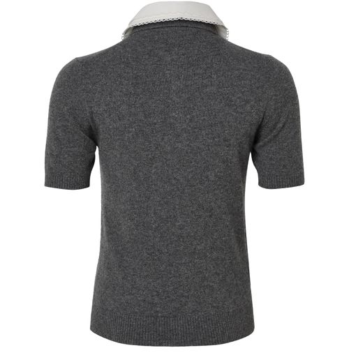 MIU MIU Polo shirt with peter pan collar