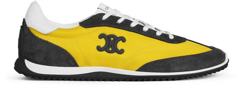 CELINE Celine racer - low top sneaker with Triomphe in nylon, suede calfskin and calfskin