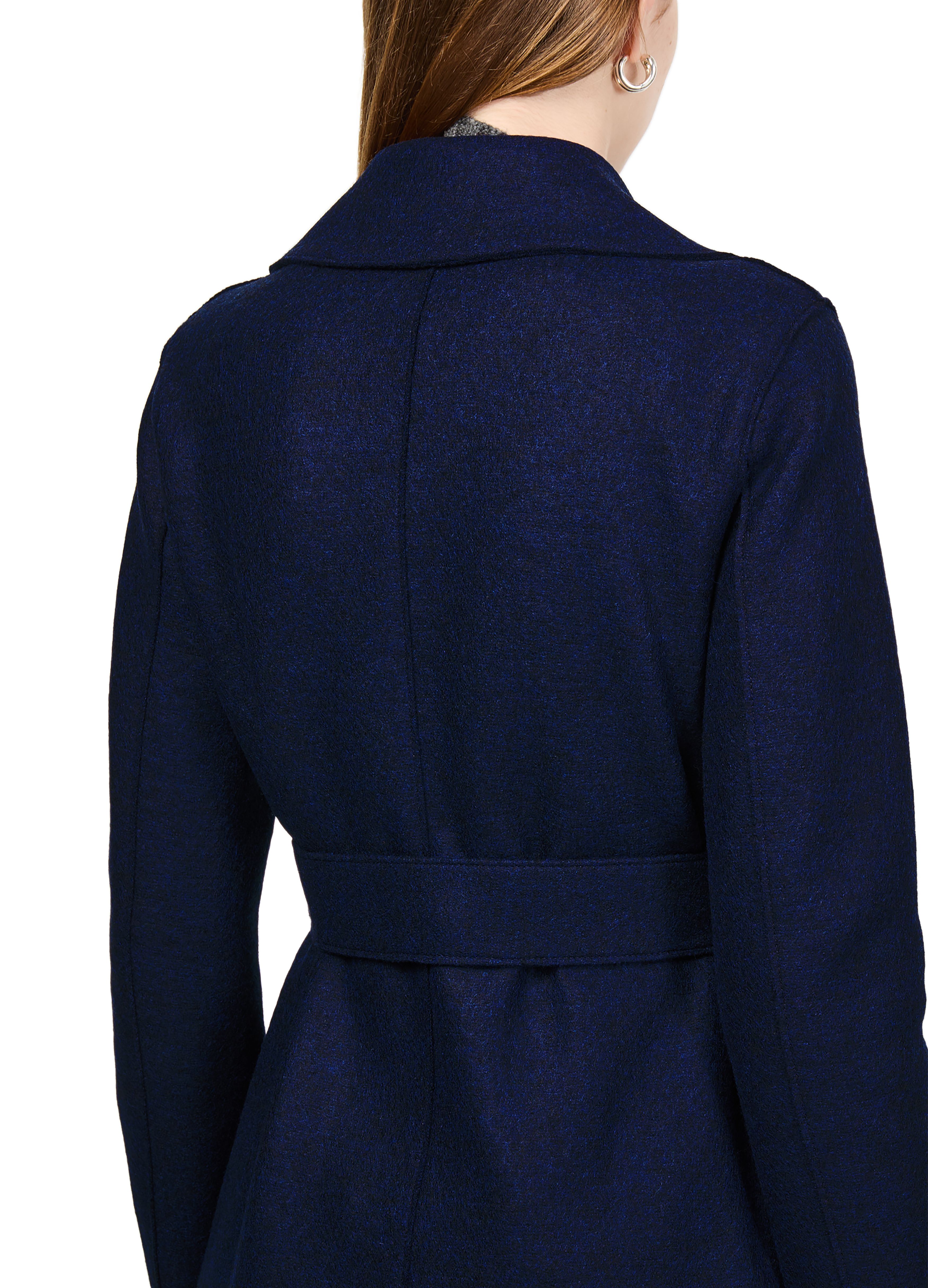 Maxi coat in pressed wool thumbnail 5