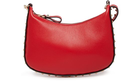 Rockstud leather clutch bag Valentino Garavani Red in Leather