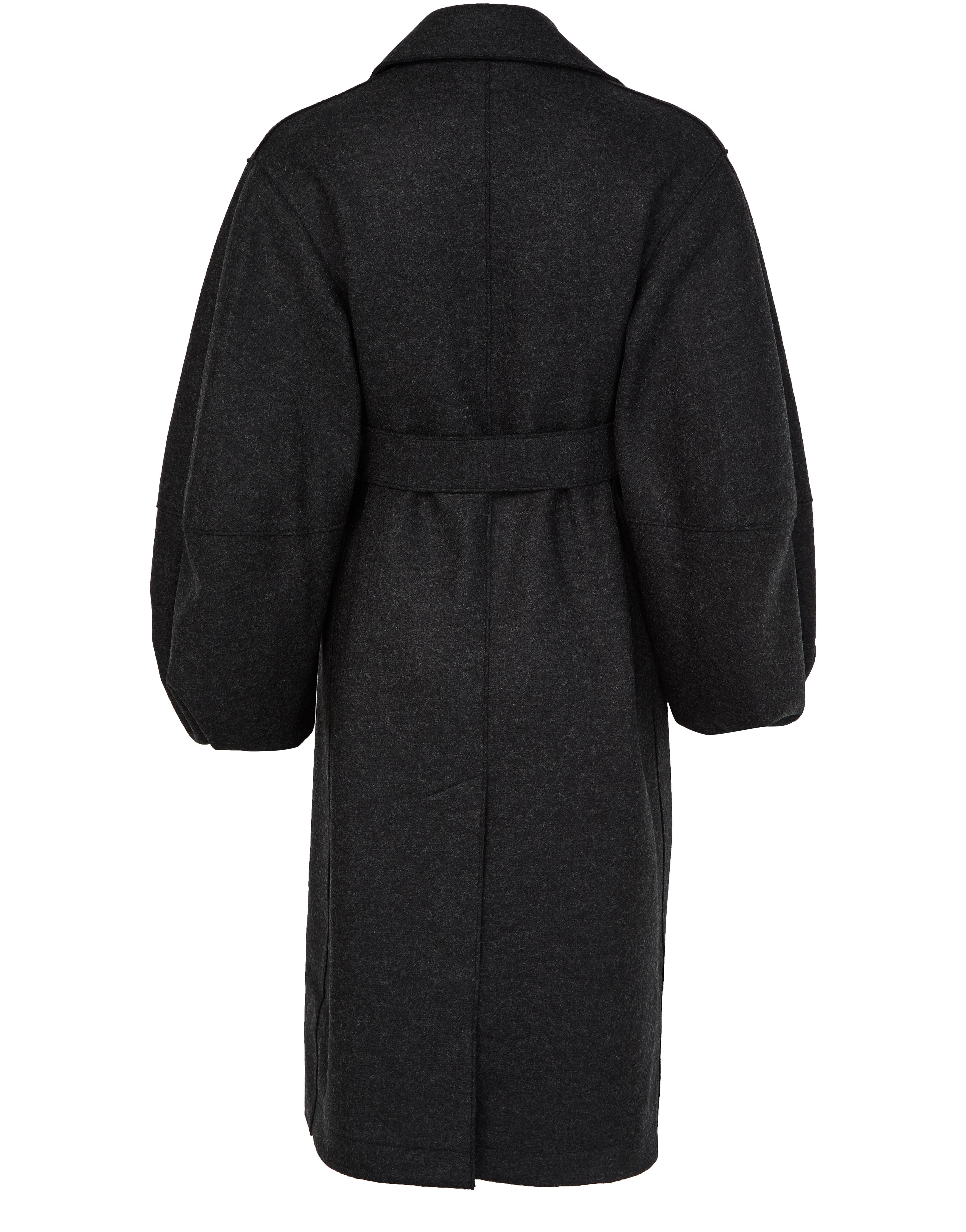 Puff-sleeved coat in pressed wool thumbnail 3