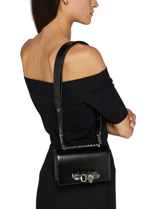MCQUEEN Mini Jewelled Satchel bag 