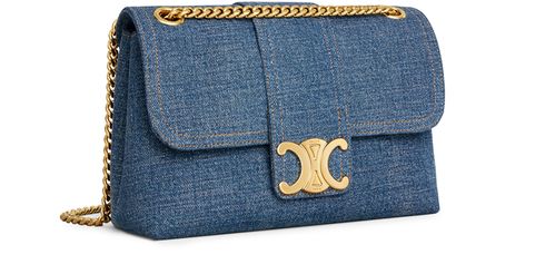 CELINE Medium Celine victoire bag in denim