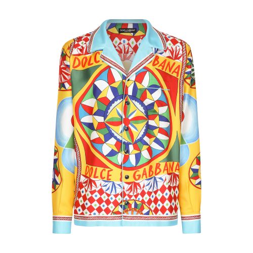 Carretto Print Silk Twill Shirt