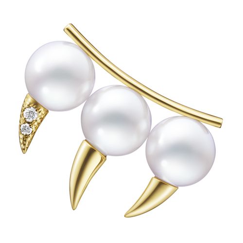 Tasaki 18kt Yellow Gold Danger Fang Pearl Earring In Or_jaune