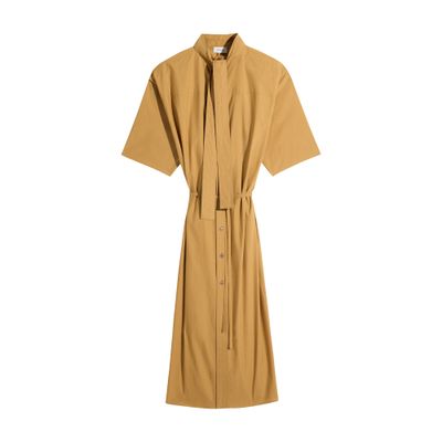 Women's Straight collar twisted shirt dress | LEMAIRE | 24S