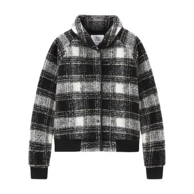 Wool Suiting X Cotton Knit Cardigan 600081789blk