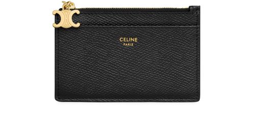 CELINE Kartenetui mit reissverschluss und Triomphe anhängern