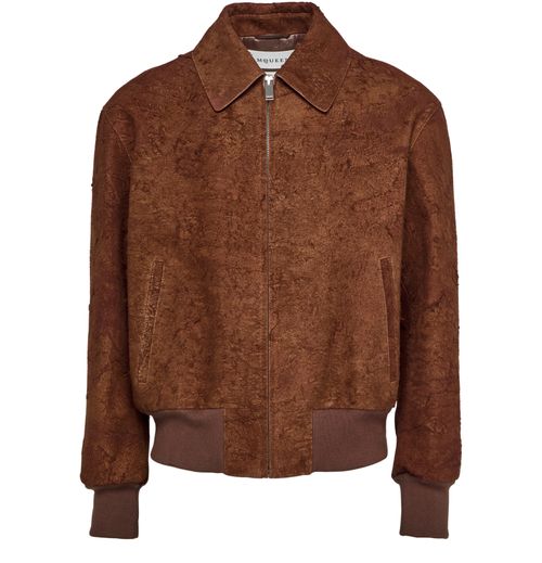 MCQUEEN Suede bomber