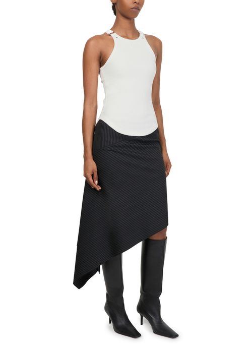 COURREGES Buckle 90'S rib tank top