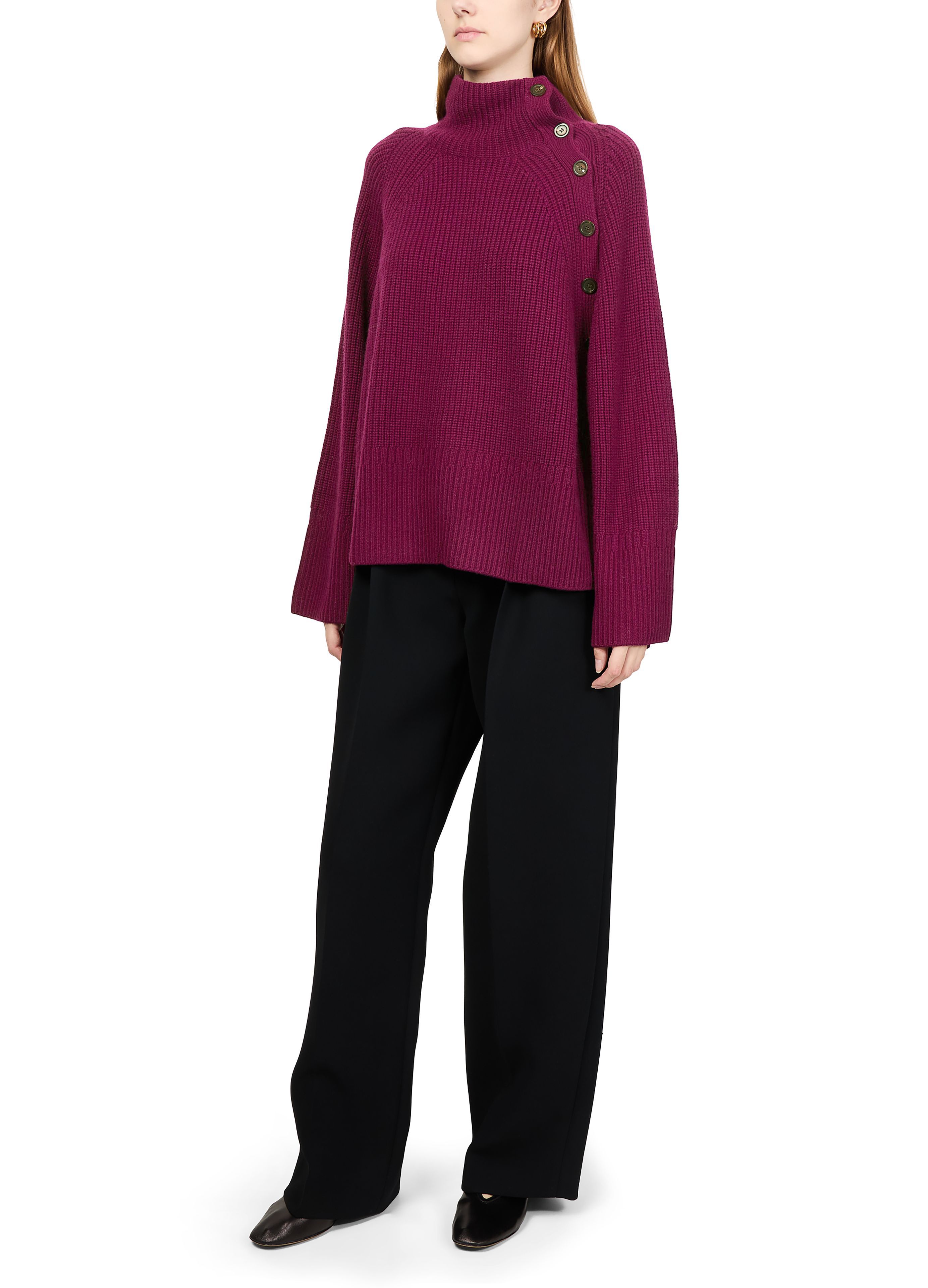 High neck sweater buttoned at the side thumbnail 5
