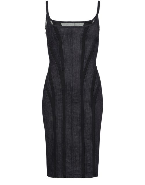 MUGLER Kurzes Kleid im Materialmix
