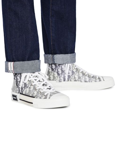 DIOR Hoher Sneaker B23 aus technischem Stoff Dior Oblique