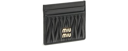 MIU MIU Kartenetui aus gestepptem Leder